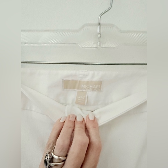 New with tags Michael Michael Kors Womens Plus Slim Fit Solid Straight Leg Pants - Picture 3 of 13